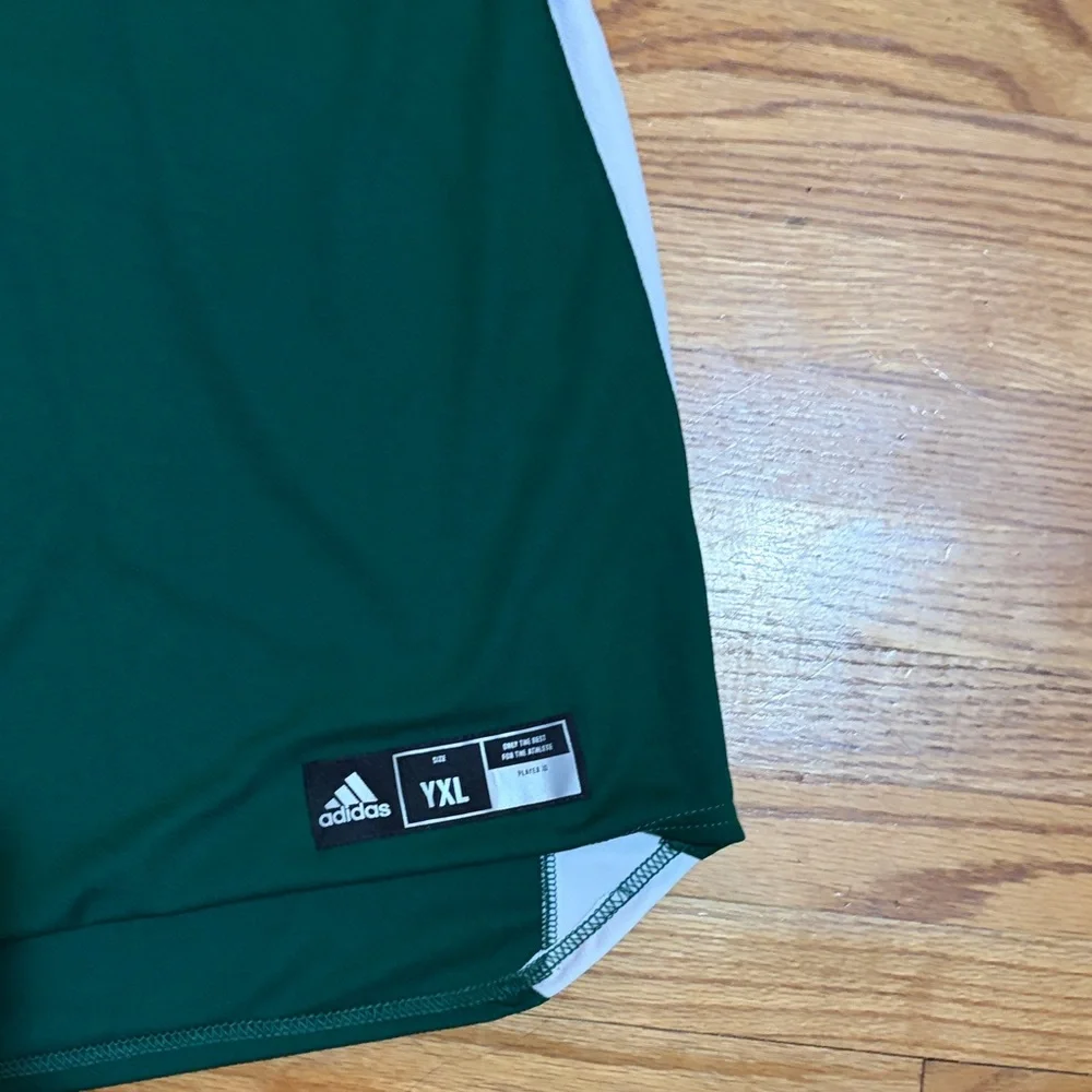 Adidas Kids Dark Green Baseball Shirt - Picture 3 of 7